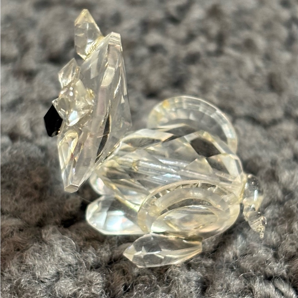 Mini Clear Glass Crystal Lion Figurine 1”